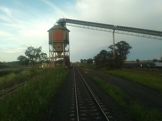 Gunnedah coal mine train loading bin