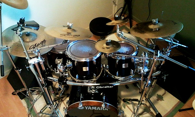 My Yamaha Drum Kit With a Gibraltar Rack
