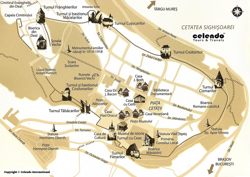 Туристическая карта Сигишоары