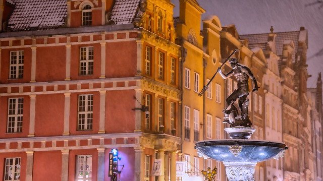 Gdansk...Neptun covered with snow...