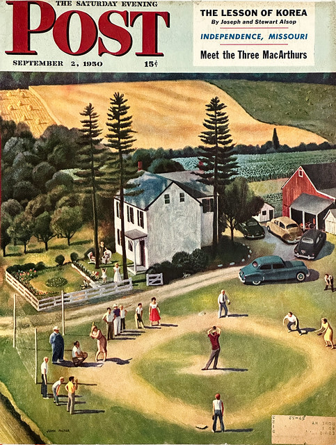 “Family Baseball” by John Falter on the cover of “The Saturday Evening Post,” September 5, 1950.