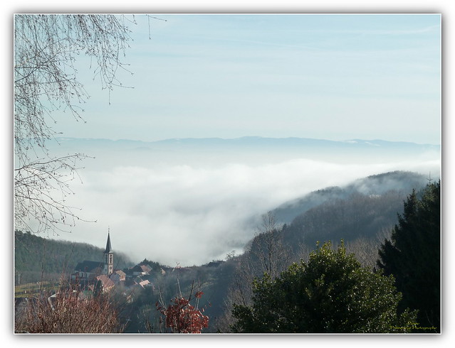 la plaine d'Alsace sous les nuages