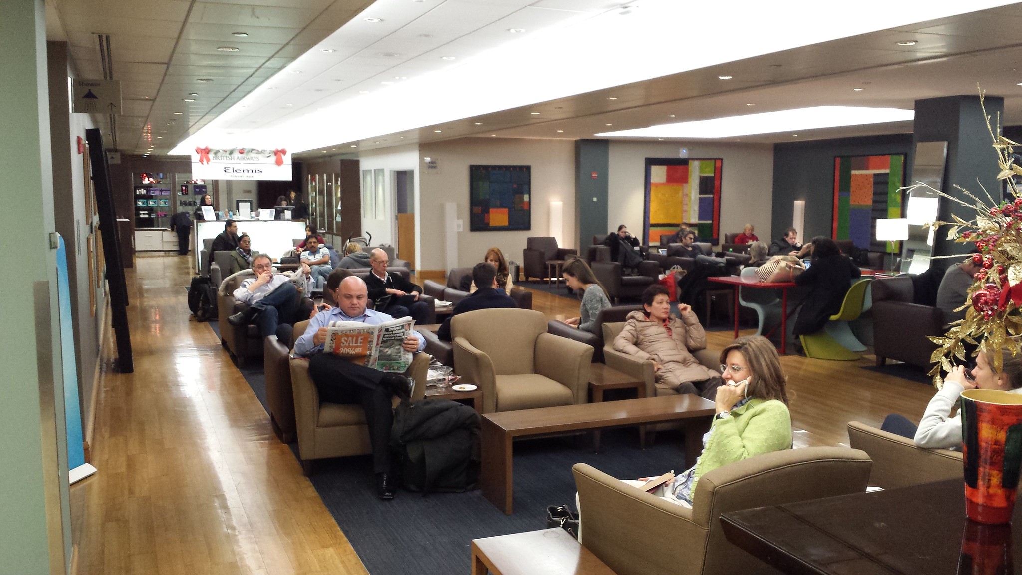 The BA business class lounge at New York JFK