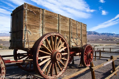 One of the 20 Mule Team borax wagons at the Harmony Borax Works, Death Valley National Park, California