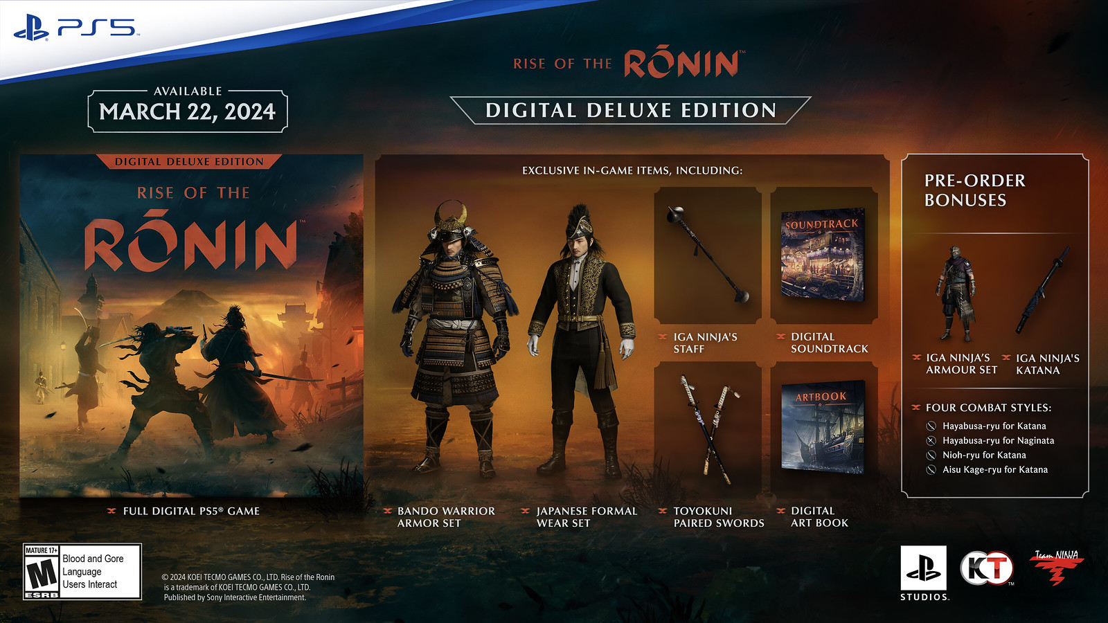 Rise of the Ronin arrives only on PS5 March 22 – PlayStation.Blog