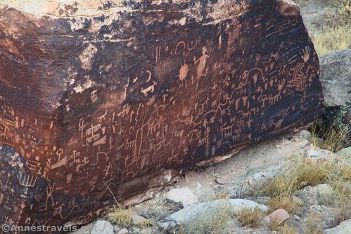 Closeup of Newspaper Rock, Petrified Forest National Park, Arizona
