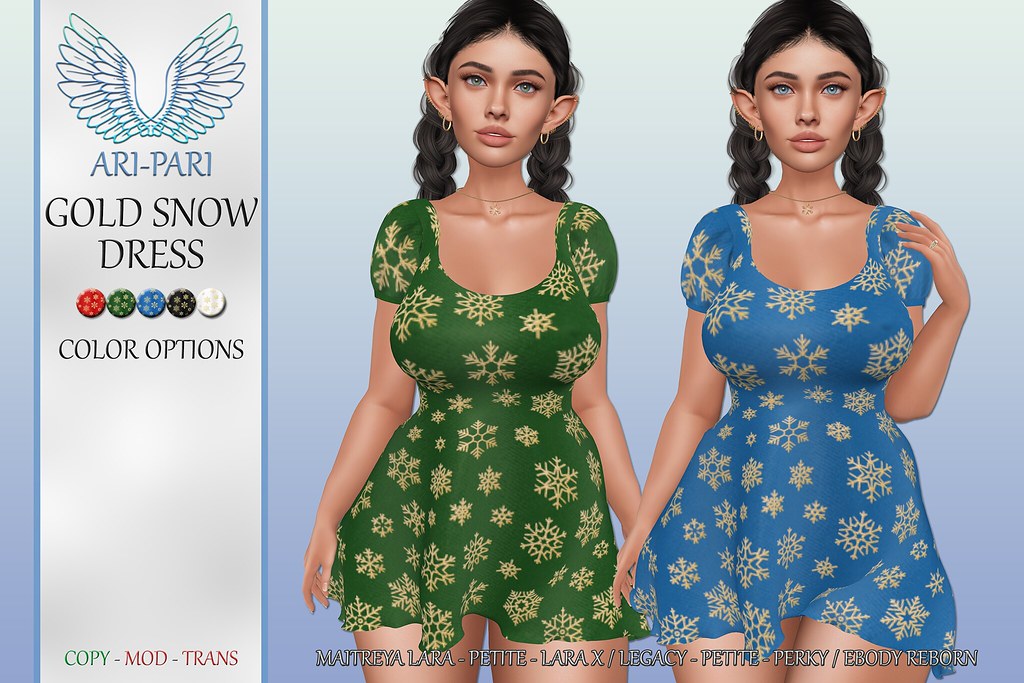 [Ari-Pari] Gold Snow Dress
