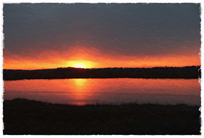 Sunset over the Great Salt Panne - Parker River Wildlife Refuge