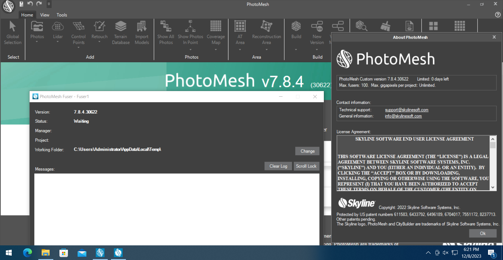 Working with Skyline PhotoMesh and PhotoMesh Fuser 7.8.4 full license
