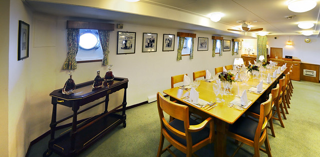The stately Wardroom inside the royal yacht HMY Britannia