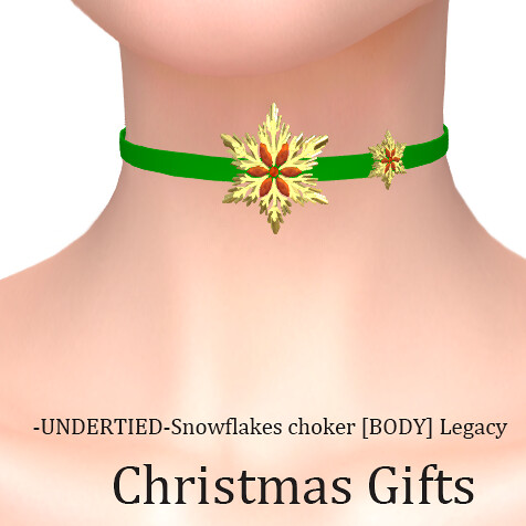 -UNDERTIED-Snowflakes choker [BODY] Legacy Christmas Gifts