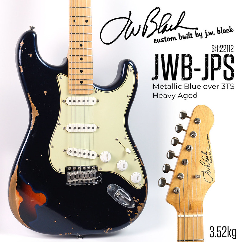 J.W.Black Guitars JWB-JP-S Maple/Alder metallic Blue Over 3TS