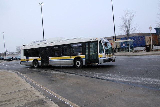 HSR (Hamilton Street Railway) 1624 Nova Bus LFS Natural Gas Bus At Eastgate Mall Bus Terminal