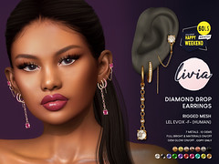 LIVIA // Diamond Drop Earrings