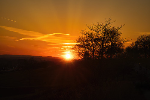 End of day by Millie Cruz (On and Off), I stopped to take some photos of this beautiful sunset on my way out of Hershey Gardens.sunset hersh