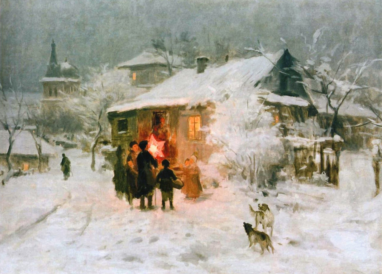 Christmas Time by Nikolai Pimonenko (Ukrainian, 1862 - 1912)