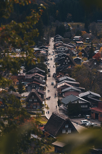 Main street of Shirakawa Village