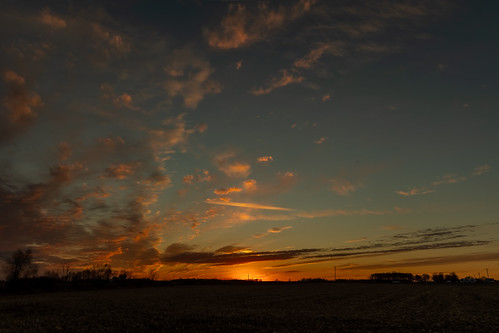 Indiana Sunset by Candiejam, indiana warren in sunset sun set orange sky blue