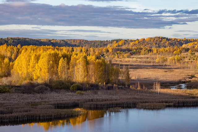 Autumn Valley. Izborsk town, NW Russia