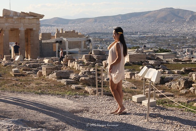 Women visitors to the Acropolis of Athens