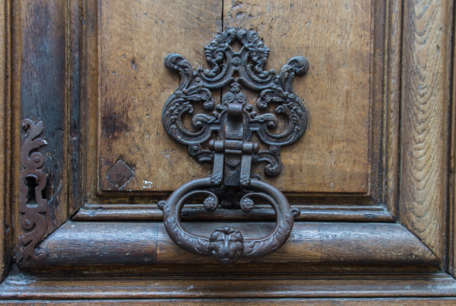 Iron Doorknocker and Keyhole, Paris