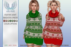 [Ari-Pari] Festive Knit Sweater Dress