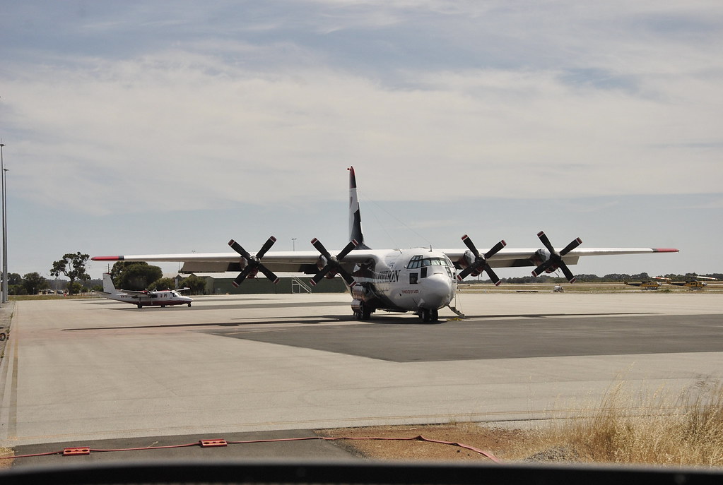Coulson Aviation newest Hercules  C-130H tanker at Busselton Airport