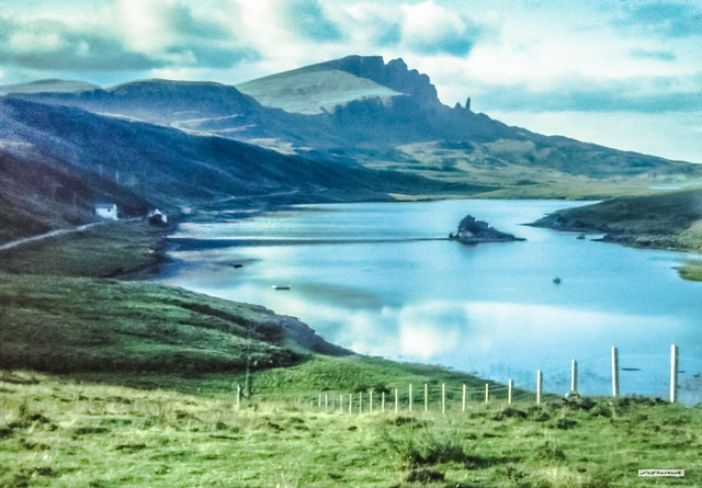 Across Loch Leathan to The Storr, 719 metres, and 