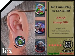 GROUP GIFT: FP - Ear Tunnels Plug for LEX miHD - Xmas Pattern