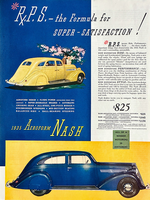Ad for the 1935 Nash in “The Saturday Evening Post,” April 6, 1935.