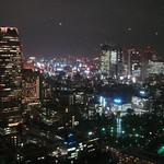 amazing view at night from tokyo tower in Tokyo, Japan 