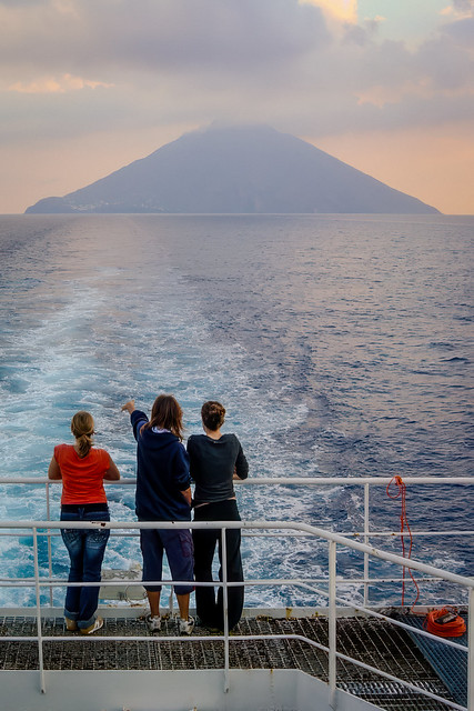 Leaving Stromboli behind, Aeolian Islands, Italy