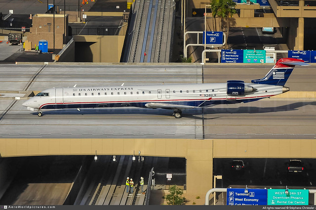 PHX | #USAirways #MesaAirlines #Bombardier #CRJ900LR #N246LR | #AWP-CHR • 2014