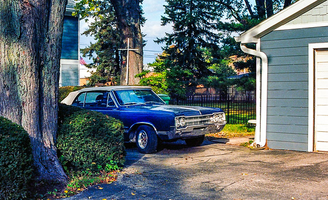 Blue Convertible, Midwest, USA