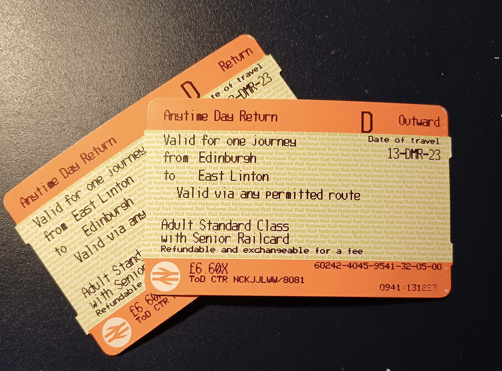 Opening day ticket to East Linton.