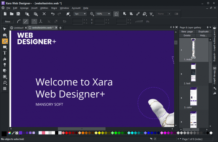 Working with Xara Web Designer+ 23.5.2.68236 full license