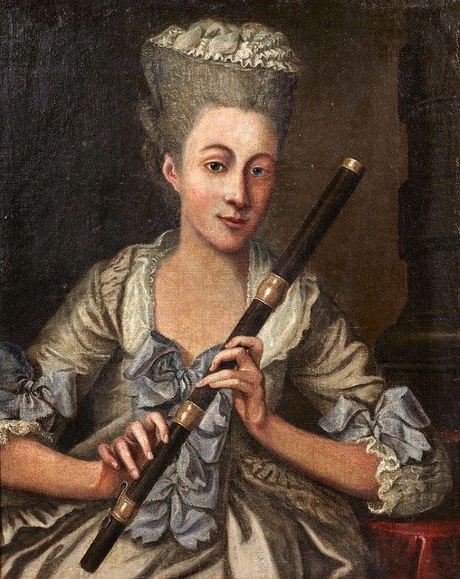 Michel Hubert Descours (1707-1775) - Joueuse de flûte