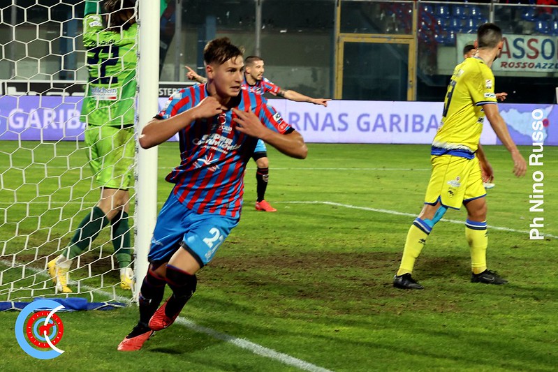 Castellini esulta dopo il gol ai quarti col Pescara