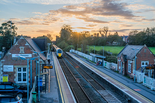 Sunset at Pewsey Station