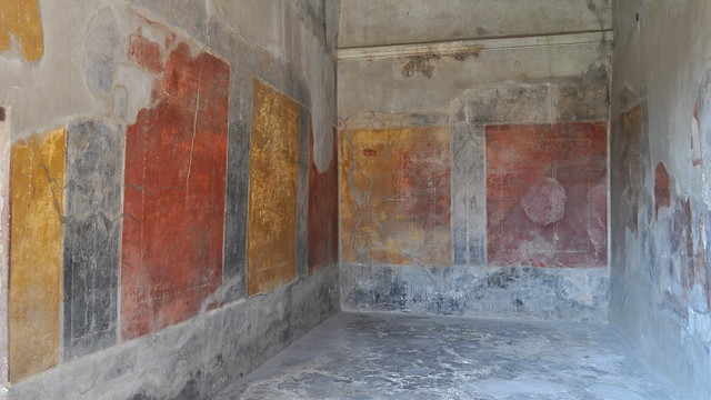 Décor mural, maison du Ménandre, IIIe siècle avant JC,-Ier siècle après JC, région I, Pompéi, Campanie, Italie.
