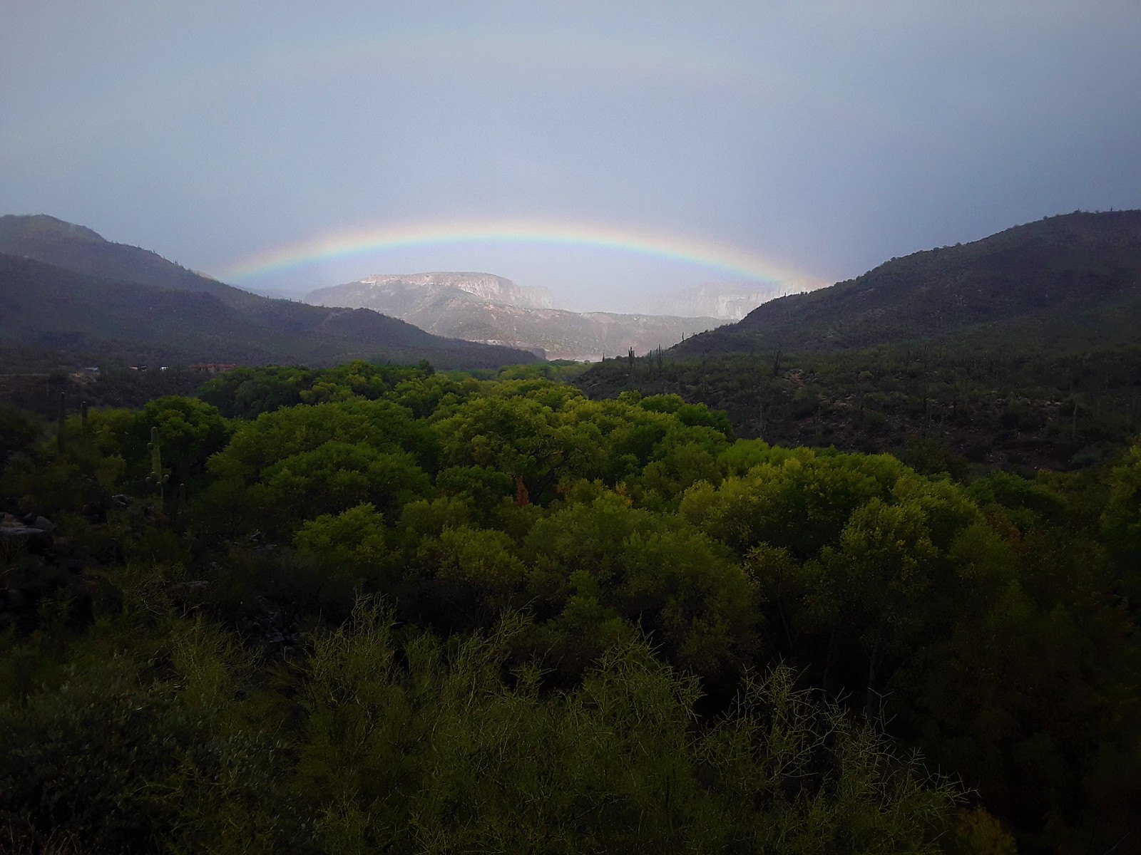 Rainbow over Aravaipa Canyon