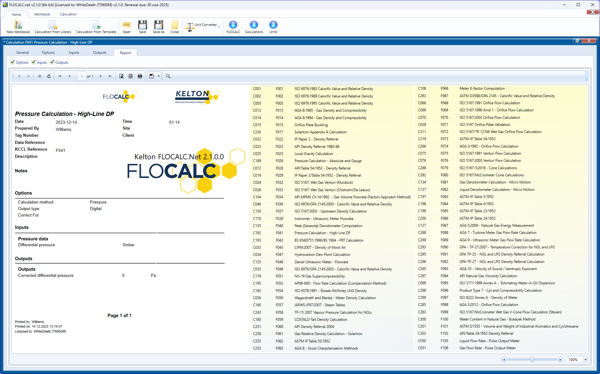 Working with Kelton Engineering FLOCALC.net 2.1.0 full license
