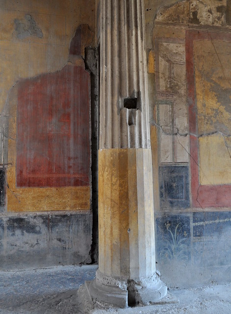 Décor mural, maison du Ménandre, IIIe siècle avant JC,-Ier siècle après JC, région I, Pompéi, Campanie, Italie.