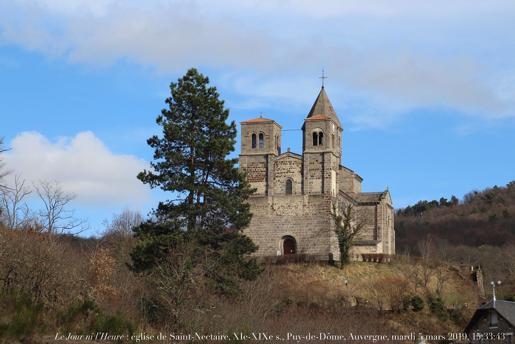 Le Jour ni l’Heure 5556 : église de Saint-Nectaire, XIe-XIXe s., Puy-de-Dôme, Auvergne, mardi 5 mars 2019, 15:33:43
