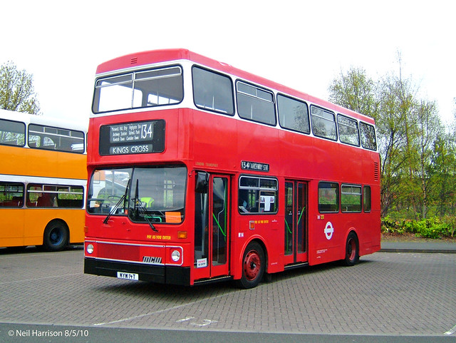 Preserved former London Transport M14, a 1978 M.C.W. Metrobus, reg no WYW14T