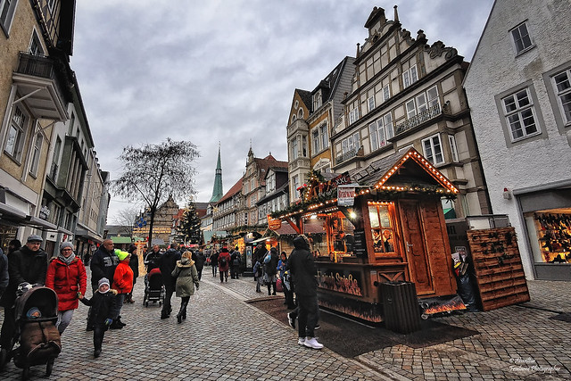 The Christmas market. Hamelin