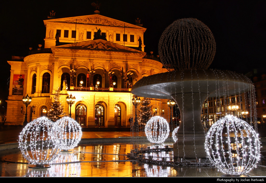 Opernplatz during Christmas Time, Frankfurt, Germany