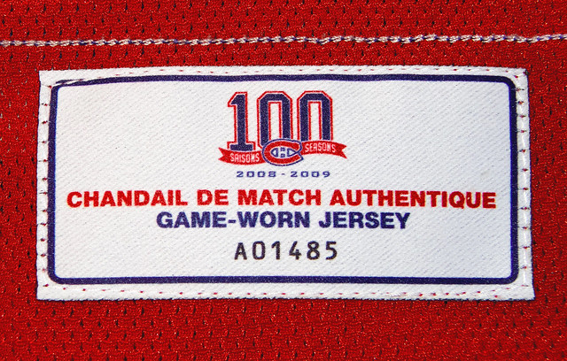 Montréal Canadiens game-worn Centennial jersey, hem patch (2008-2009)