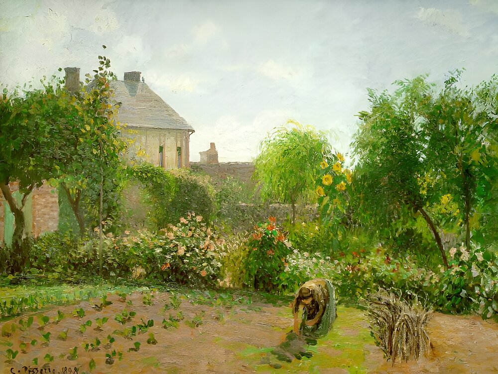 The Artist's Garden at Eragny by Camille Pissarro, 1898