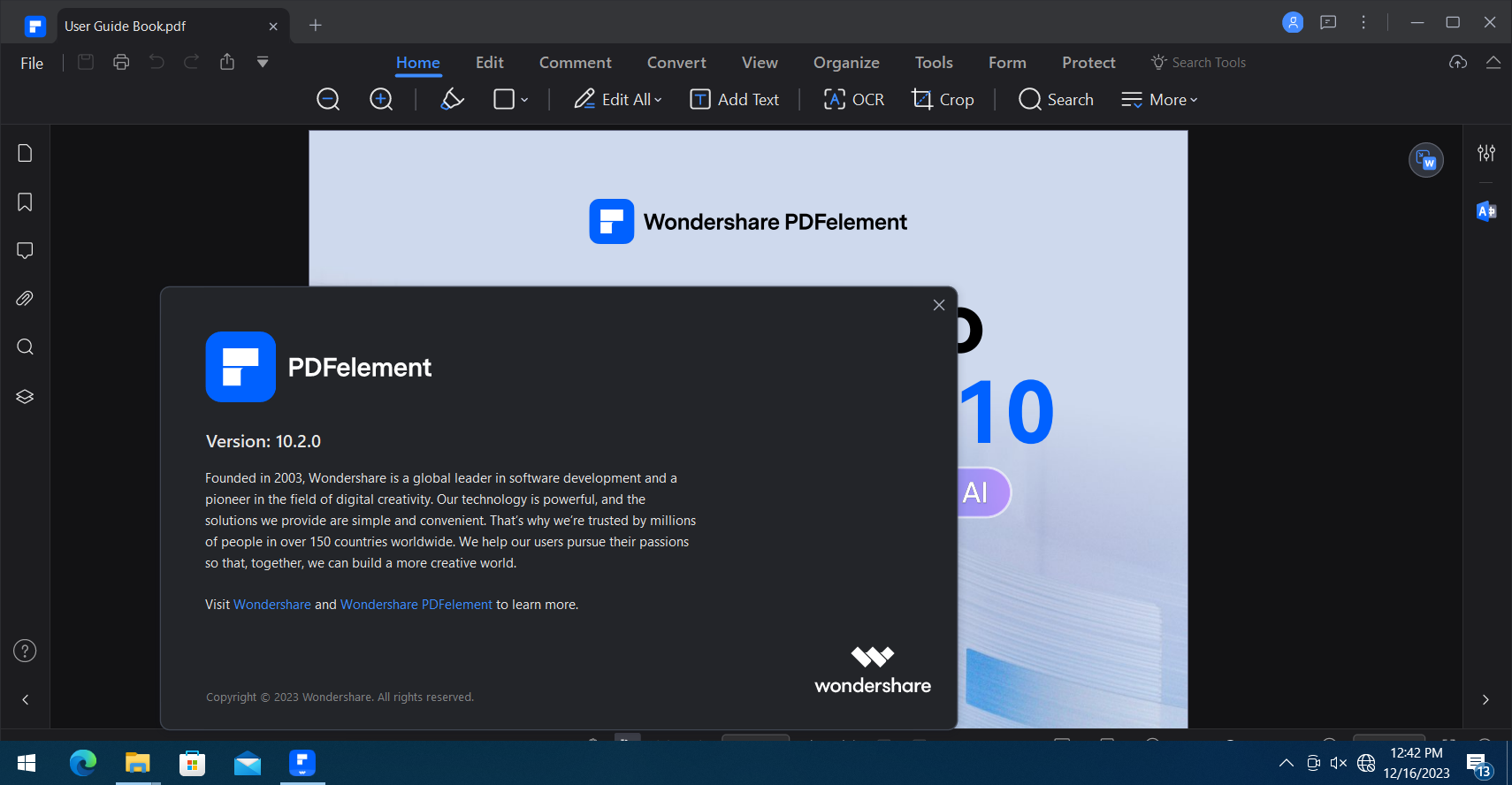 Working with Wondershare PDFelement Pro 10.2.0.2576 full license